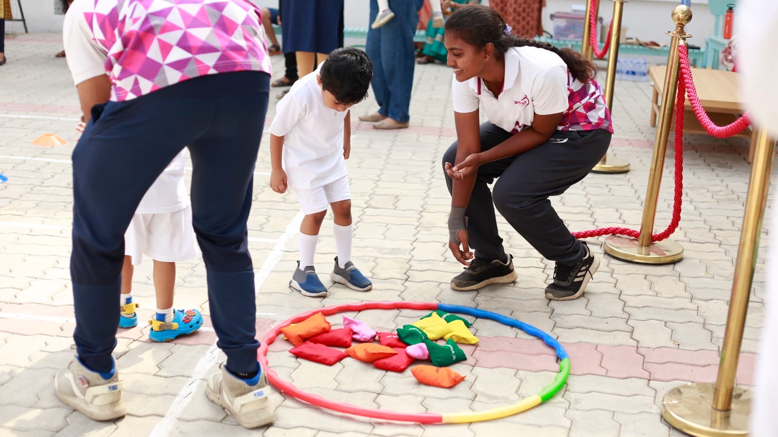 Kindergarten children taking part in a Sportsa KLAP activity